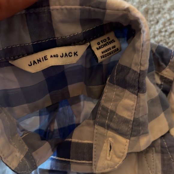 Like new Janie and Jack matching plaid short set - Picture 3 of 4